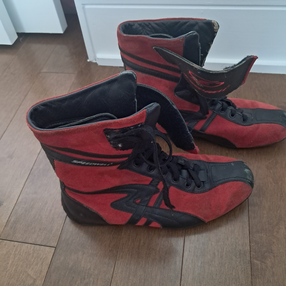 Skechers Women's Red and Black Sneakers